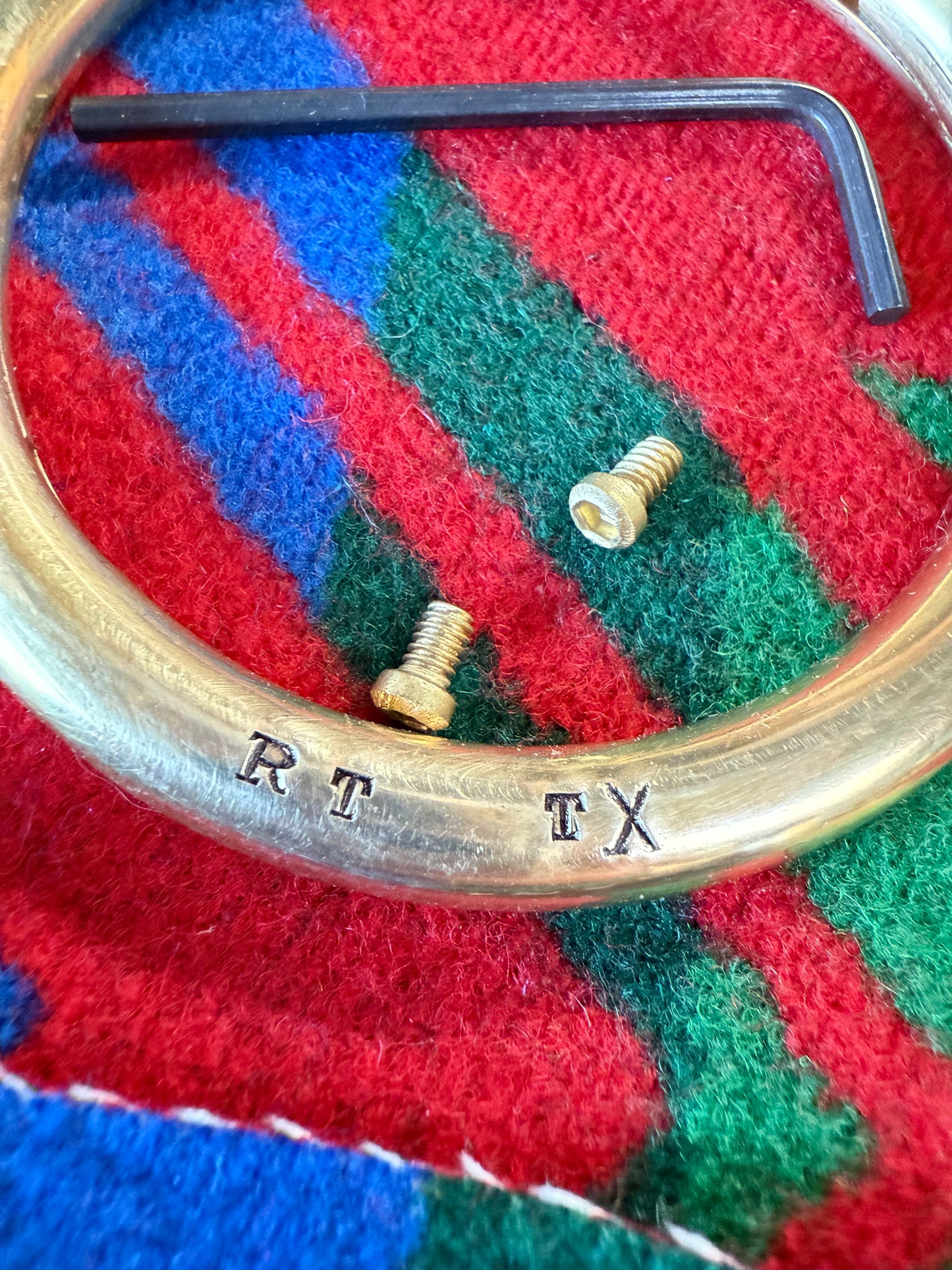 PREORDER RT TX Solid Brass Bracelet-Includes Shipping-Ships Approx Nov 2
