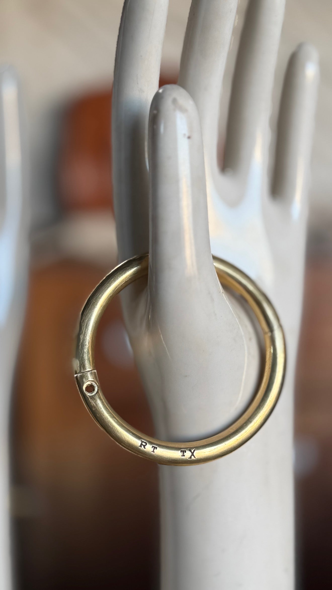 PREORDER RT TX Solid Brass Bracelet-Includes Shipping-Ships Approx Nov 2